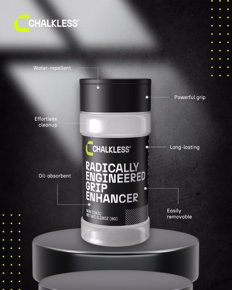 Greg Pope and James Pidhurney presenting the Chalkless grip enhancer on Shark Tank