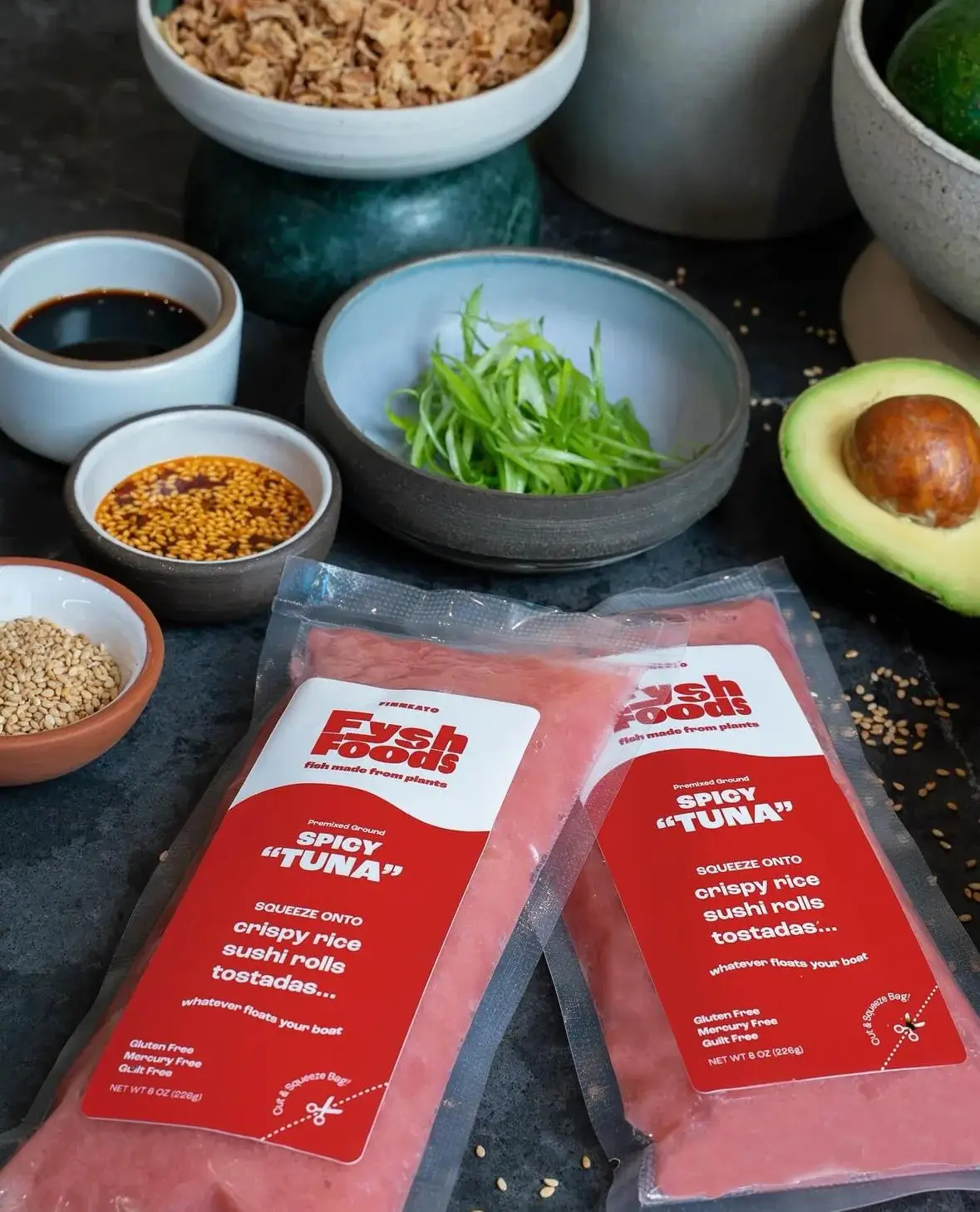 Zoya Biglary and Alix Traeger presenting Finneato Fysh Foods on Shark Tank