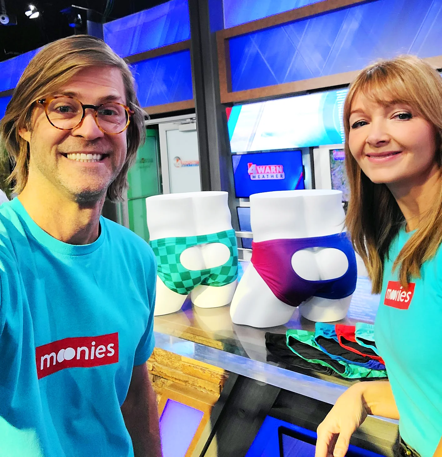 Founders McKay and Karisa Winkel presenting their product